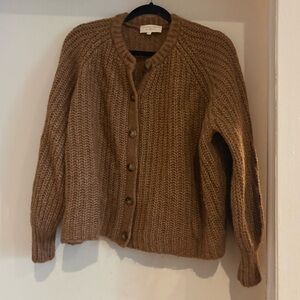 Sezane Caramel Brown Women's Cardigan Sweater
